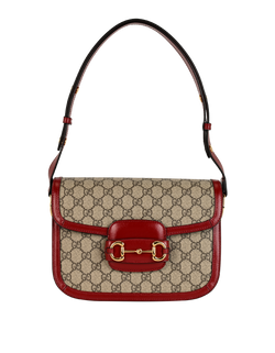 Medium Horsebit 1955, Canvas/Leather, Red/Beige, 602204 525040, DB, 3*